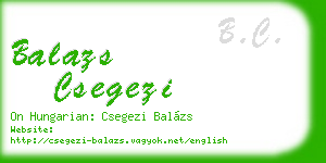 balazs csegezi business card